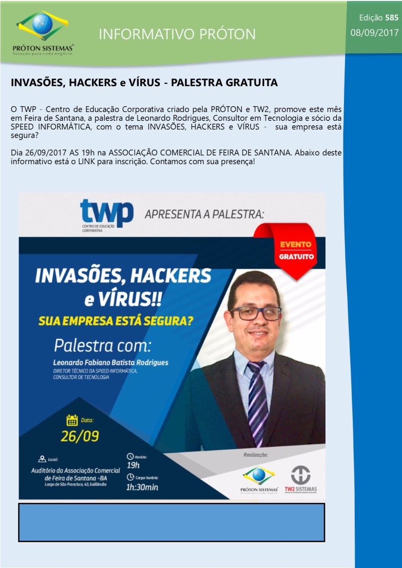 PALESTRA LEONARDO FEIRA